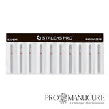 Large - Embout diamant Staleks Pro Expert FA20R025/6 cylindre cylinder droit bague rouge grain doux diamètre 2,5 mm partie active 6 mm pour polissage doux cuticule et traitement délicat callosités peaux sensibles pédicurie