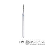 Embout diamant Staleks Pro Expert FA30B014/8 cylindre arrondi rounded cylinder bague bleue grain moyen diamètre 1,4 mm partie active 8 mm format ultra-fin pour précision polyvalente manucure russe combinée petits ongles