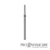 Embout diamant Staleks Pro Expert FA30B014/8 cylindre arrondi rounded cylinder bague bleue grain moyen diamètre 1,4 mm partie active 8 mm format ultra-fin pour précision polyvalente manucure russe combinée petits ongles