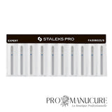Pack - Embout diamant Staleks Pro Expert FA30B023/8 cylindre arrondi rounded cylinder bague bleue grain moyen diamètre 2,3 mm partie active 8 mm pour correction polyvalente petits ongles et manucure russe combinée