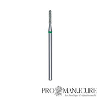 Embout diamant Staleks Pro Expert FA30G014/8 cylindre arrondi rounded cylinder bague verte grain dur diamètre 1,4 mm partie active 8 mm format ultra-fin pour précision millimétrique zones étroites manucure russe