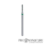 Embout diamant Staleks Pro Expert FA30G014/8 cylindre arrondi rounded cylinder bague verte grain dur diamètre 1,4 mm partie active 8 mm format ultra-fin pour précision millimétrique zones étroites manucure russe