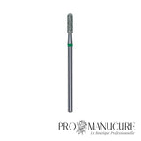 Embout diamant Staleks Pro Expert FA30G023/8 cylindre arrondi rounded cylinder bague verte grain dur diamètre 2,3 mm partie active 8 mm pour dépose précise zones étroites petits ongles