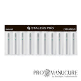 Pack - Embout diamant Staleks Pro Expert FA30G023/8 cylindre arrondi rounded cylinder bague verte grain dur diamètre 2,3 mm partie active 8 mm pour dépose précise zones étroites petits ongles