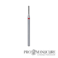 Embout diamant Staleks Pro Expert FA30R014/8 cylindre arrondi rounded cylinder bague rouge grain doux diamètre 1,4 mm partie active 8 mm format ultra-fin pour manucure russe combinée délicate ongles fragiles débutantes