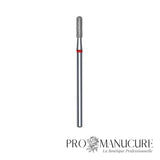 Embout diamant Staleks Pro Expert FA30R023/8 cylindre arrondi rounded cylinder bague rouge grain doux diamètre 2,3 mm partie active 8 mm pour correction délicate ongles fragiles et débutantes manucure russe