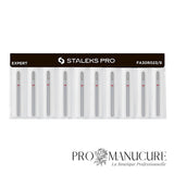Pack - Embout diamant Staleks Pro Expert FA30R023/8 cylindre arrondi rounded cylinder bague rouge grain doux diamètre 2,3 mm partie active 8 mm pour correction délicate ongles fragiles et débutantes manucure russe
