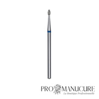 Embout diamant Staleks Pro Expert FA50B016/3.4 bourgeon arrondi rounded bud bague bleue grain moyen diamètre 1,6 mm partie active 3,4 mm pour repoussage cuticule sécurisé et ouverture sinus péri-unguéaux