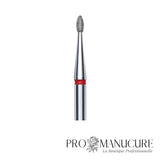 Zoom embout diamant Staleks FA50R016/3.4 forme rounded bud extrémité arrondie sans pointe grain doux pour retrait précautionneux ptérygion ouverture sinus sécurisée et clientes sensibles peaux matures