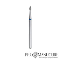 Zoom embout diamant Staleks FA60B018/4 forme pointed bud effilé pour manucure russe combinée travail précis sillons latéraux et zones étroites
