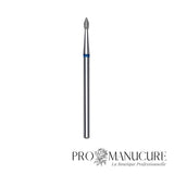 Zoom embout diamant Staleks FA60B018/4 forme pointed bud effilé pour manucure russe combinée travail précis sillons latéraux et zones étroites