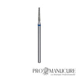 Large - Embout diamant Staleks Pro Expert FA70B016/10 cône tronqué frustum fin bague bleue grain moyen diamètre 1,6 mm partie active 10 mm pour petits ongles et zones étroites