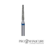 Zoom embout diamant Staleks FA70B016/10 forme frustum fin pour manucure russe combinée précise polissage plaque et bord libre ongles fins