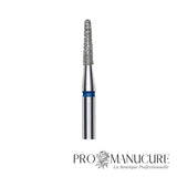 Zoom embout diamant Staleks FA70B018/8 forme frustum sommet plat côtés inclinés pour retrait ptérygion mise en forme bord libre et polissage surface naturelle artificielle péri-unguéale