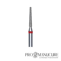 Zoom embout diamant Staleks FA70R016/10 forme frustum ultra-fine grain doux partie active longue pour travail sillons latéraux profonds et sous bord libre extensions longues précision sécurisée