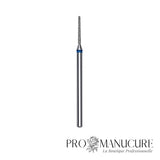 Embout diamant Staleks Pro Expert FA80B010/10 aiguille needle bague bleue grain moyen diamètre 1 mm partie active 10 mm pour soulèvement cuticule sillons latéraux et arrondissement coins ongles manucure russe