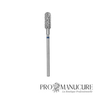 Embout carbure Staleks Pro Expert FT30B050/13 cylindre arrondi rounded cylinder bague bleue grain moyen diamètre 5 mm partie active 13 mm format compact pour correction polyvalente petits ongles