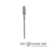 Embout carbure Staleks Pro Expert FT30B050/13 cylindre arrondi rounded cylinder bague bleue grain moyen diamètre 5 mm partie active 13 mm format compact pour correction polyvalente petits ongles
