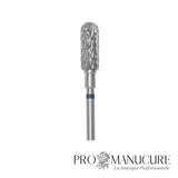 Zoom embout carbure Staleks FT30B050/13 forme cylindre extrémité arrondie pour travail polyvalent ongles artificiels correction repousse et zones étroites manucure pédicurie