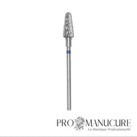 Embout carbure Staleks Pro Expert FT70B060/14 cône tronqué frustum bague bleue grain moyen diamètre 6 mm partie active 14 mm format standard pour retrait gel polish BIAB et correction polyvalente ongles artificiels