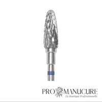 Zoom embout carbure Staleks FT90B050/13 forme corn épi de maïs grain moyen pour correction ongles artificiels précis travail quotidien et traitement callosités localisées pédicurie