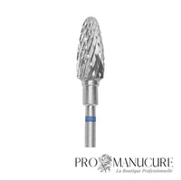 Zoom embout carbure Staleks FT90B060/14 forme corn épi de maïs hachures crosswise pour correction ongles artificiels quotidienne et traitement callosités modérées pédicurie professionnelle