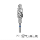 Zoom embout carbure Staleks FT90B060/14 forme corn épi de maïs hachures crosswise pour correction ongles artificiels quotidienne et traitement callosités modérées pédicurie professionnelle