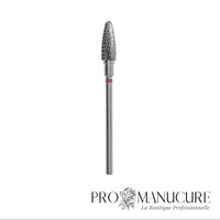Embout carbure Staleks Pro Expert FT90V050/13 maïs corn bague violette grain dur diamètre 5 mm partie active 13 mm format compact pour dépose rapide gel vernis semi-permanent petits ongles