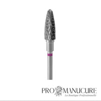 Zoom embout carbure Staleks FT90V050/13 forme corn épi de maïs pour correction ongles artificiels précis et traitement callosités localisées pédicurie professionnelle
