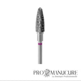 Zoom embout carbure Staleks FT90V050/13 forme corn épi de maïs pour correction ongles artificiels précis et traitement callosités localisées pédicurie professionnelle