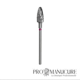 Embout carbure Staleks Pro Expert FT90V060/14 maïs corn bague violette grain dur diamètre 6 mm partie active 14 mm hachures croisées pour dépose rapide gel vernis semi-permanent