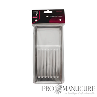 Plateau de stérilisation Staleks Pro Expert 10 Type 1 LE-10/1 acier inoxydable fond ondulé pour outils de manucure et pédicure
