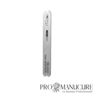 Large - Base métallique droite Staleks Pro Expert MBE-20s format court 130 x 19 mm acier inoxydable pour limes papmAm et adhésives manucure pédicure professionnelle