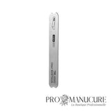 Large - Base métallique droite Staleks Pro Expert MBE-20s format court 130 x 19 mm acier inoxydable pour limes papmAm et adhésives manucure pédicure professionnelle