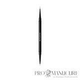 Pinceau double embout Staleks Pro Expert NBE-01/03 liner 7 mm et liner 10 mm manche aluminium pour French manucure et nail art
