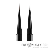 Zoom pinceau double face Staleks Pro Expert NBE-01/03 deux embouts liner poils synthétiques pour lignes fines et motifs géométriques