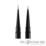 Zoom pinceau double face Staleks Pro Expert NBE-01/03 deux embouts liner poils synthétiques pour lignes fines et motifs géométriques