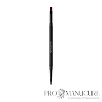 Pinceau double embout Staleks Pro Expert NBE-04/08 pour gel 7 mm et 10 mm manche aluminium pour pose et modelage ongles