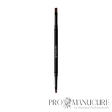 Pinceau double embout Staleks Pro Expert NBE-04/08 pour gel 7 mm et 10 mm manche aluminium pour pose et modelage ongles