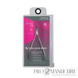 Pince à cuticule Staleks Pro Smart 10 NS-10-3 lame 3mm tranchants droits inclinés protrusion poignées droites raccourcies manucure zones latérales
