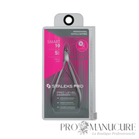 Pince à cuticule Staleks Pro Smart 10 NS-10-5 lame 5mm tranchants droits inclinés protrusion poignées droites raccourcies manucure et pédicure
