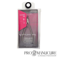 Pack - Pince à cuticule Staleks Pro Smart 11 NS-11-7 lame 7mm tranchants droits inclinés sans protrusion poignées droites raccourcies manucure pédicure professionnelle