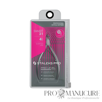 Pince à cuticule Staleks Pro Smart 31 NS-31-4 lame 4mm tranchants droits inclinés poignées courtes arrondies manucure classique professionnelle
