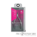 Pince à cuticule Staleks Pro Smart 31 NS-31-4 lame 4mm tranchants droits inclinés poignées courtes arrondies manucure classique professionnelle
