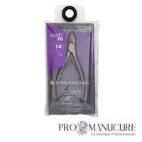 Pince à ongles professionnelle Staleks Pro Smart 70 NS-70-14 lame 14mm acier inoxydable poignées courbées ergonomiques manucure et pédicure professionnelle