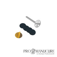 Disque pédicure Pododisc allongé Staleks Pro Expert PDLset-10 taille XS 10mm acier inoxydable tige 37mm avec limes jetables 180 grit
