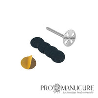 Disque pédicure Pododisc allongé Staleks Pro Expert PDLset-15 taille S 15mm acier inoxydable tige 37mm avec limes jetables 180 grit