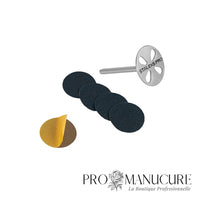 Disque pédicure Pododisc allongé Staleks Pro Expert PDLset-20 taille M 20mm acier inoxydable tige 37mm avec limes jetables 180 grit