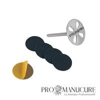 Disque pédicure Pododisc allongé Staleks Pro Expert PDLset-25 taille L 25mm acier inoxydable tige 37mm avec limes jetables 180 grit
