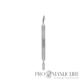 Repousse-cuticule creux double embout Staleks Pro Expert 100 Type 3 PE-100/3 acier inox AISI 304 manche creux léger repousse arrondi nettoyeur manucure
